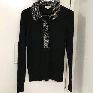 Tory Burch collared sweater cardigan top